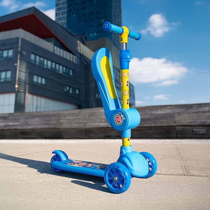 Jetson Character Kids Kick Scooter, LED Lights on Stem & Light-Up Wheels, Lightweight Frame, Height-Adjustable Handlebar, Lean-to-Steer System, Easy-Fold Mechanism