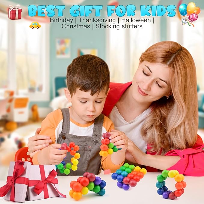 Autism Sensory Toys for Autistic Children, Fidget Toys for Adults Kids , Autism Toys for Toddlers 3-4,Christmas Stocking Stuffers Present,Airplane Car Travel Toys for Kids Ages 3-5