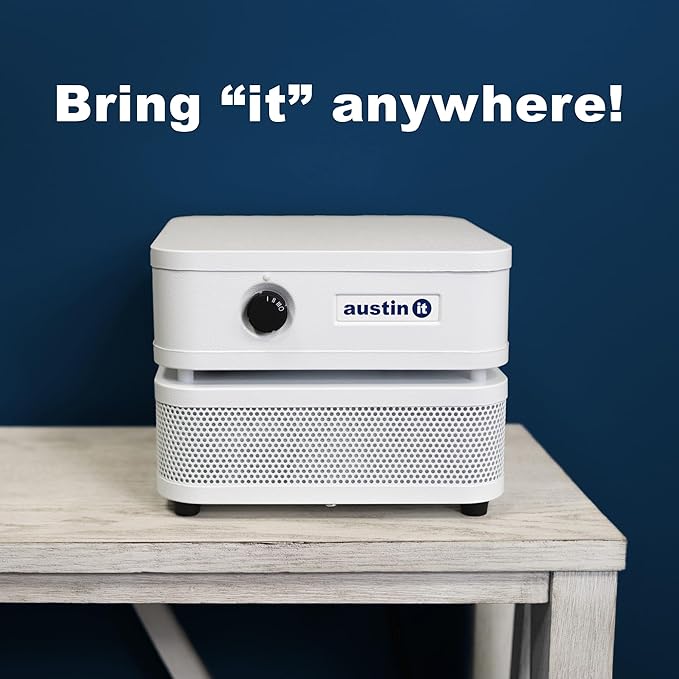 Austin Air it Personal Air Purifier - Sleek Allergy Air Purifier for Office & Room - Capturesf Particles Bedroom Purifier Air Filter - Stylish Tabletop Purifier for Dust, Model C100C1