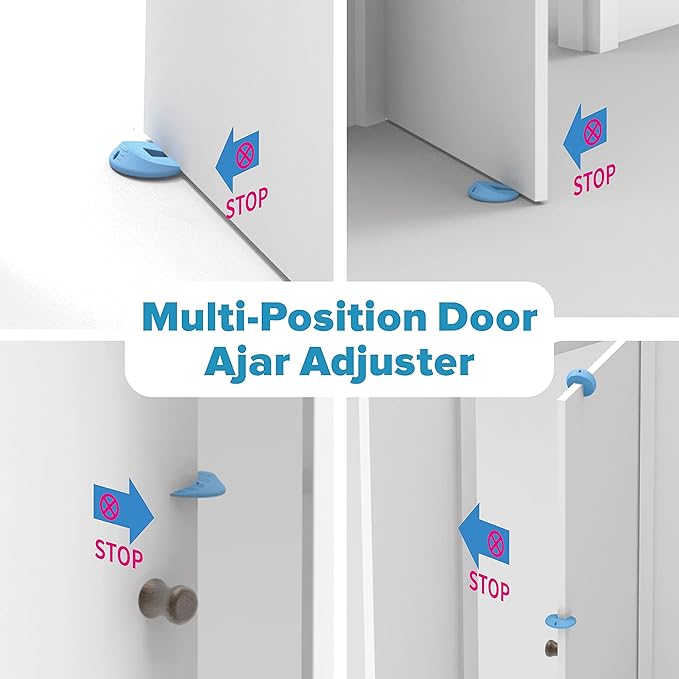 Door Pinch Guard and Stopper, Durable Silicone Finger Pinch Guard, Prevents Injuries, Slamming Doors, Kids Safety, 2 Packs Blue Upgraded