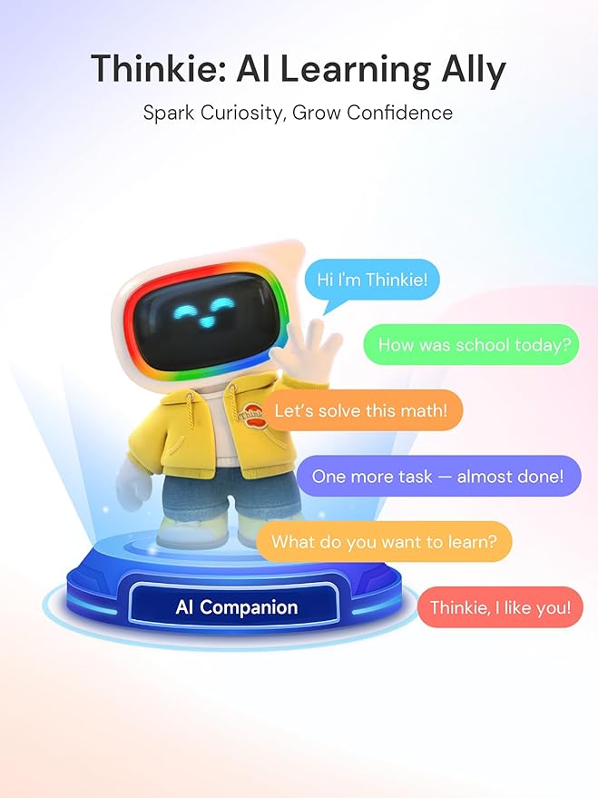 AI Kids Tablet with Scanner - 50000+ Content AI Tutor Learning Tablet with ELA, Math, ABC, Word, Read, Phonics, STEM for Homeschooler Educational Study for PreK - G6 (TalPad T100, Standard)