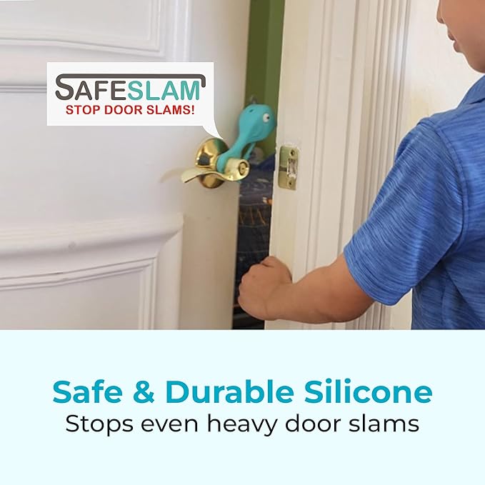 Baby Proofing Door Stopper, Door Pinch Guards Protect Child Fingers & PET Tails. Baby Safety Finger Protectors Prevent Pinch Injuries – Kids and Adults Love Whale Pinch Guard (Blue)