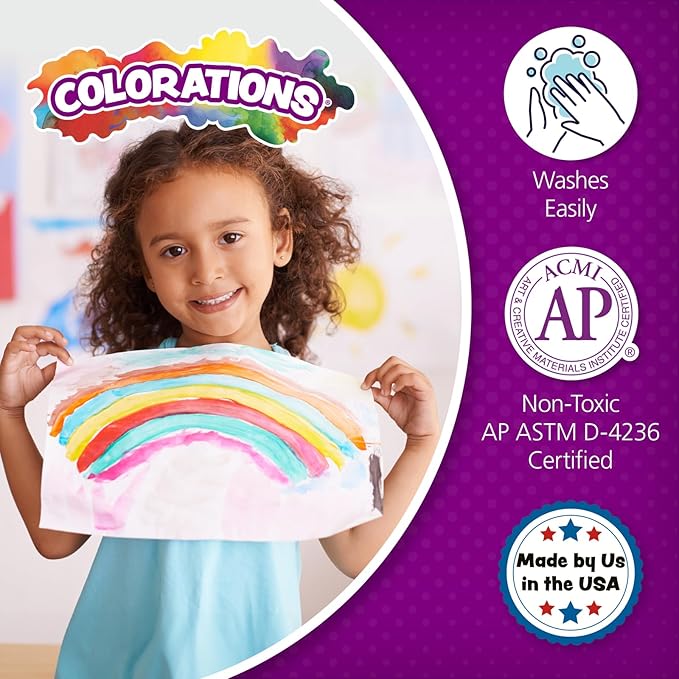 Colorations Paraben-Free Washable Tempera Paint for Kids - 1 Gallon Value Size. Vibrant Green. Non-Toxic and Made in The USA