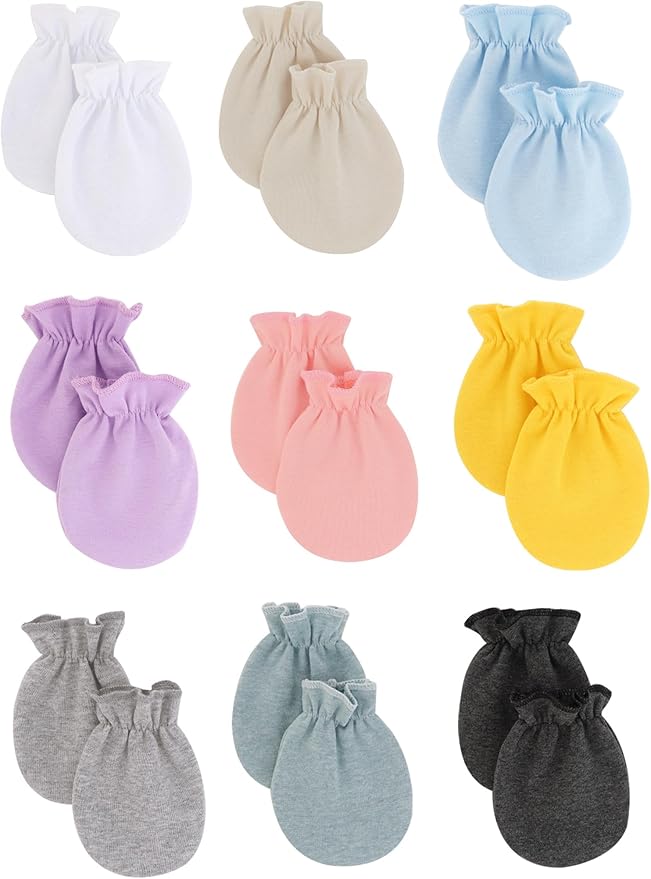 Cute Baby Mittens Newborn, No Scratch Baby Boy Mittens, Baby Girl Hat Gloves for Toddlers, Infant, Newborn