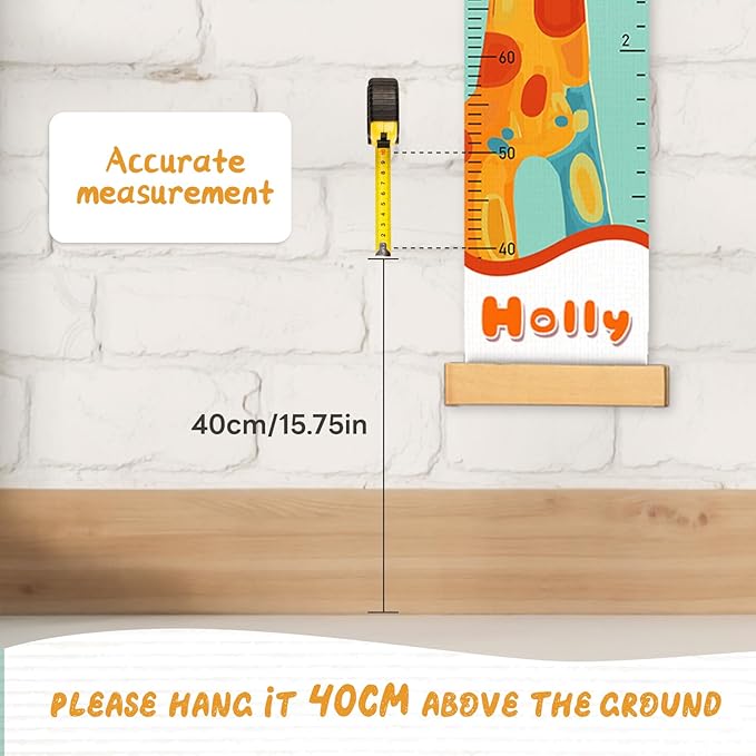 Customize Name Kids Height Chart for Wall, Giraffe Growth Chart for Wall, Kids Growth & Measuring Chart in Inches, Fun & Stylish Height Tracker for Children, Nursery Decor Essentials