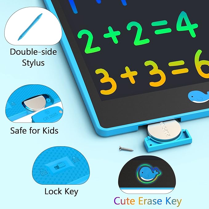 Hockvill LCD Writing Tablet for Kids 8.8 Inch, Toys for Girls Boys Drawing Pad for 3 4 5 6 7 Year Old Kids Toys, Children’s Day Gift Toddler Doodle Board Travel Essentials, Birthday Gift for Children