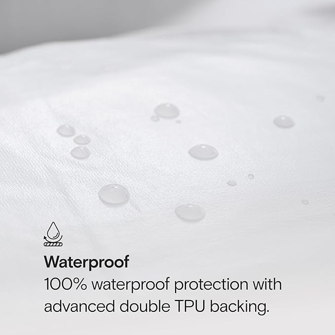 SIJO Mattress Protector, 100% Waterproof, Cooling, Ultra Soft, Noiseless, 16 inch Deep Pocket, Best Overall Mattress Protector Award Winner by Apartment Therapy (King)