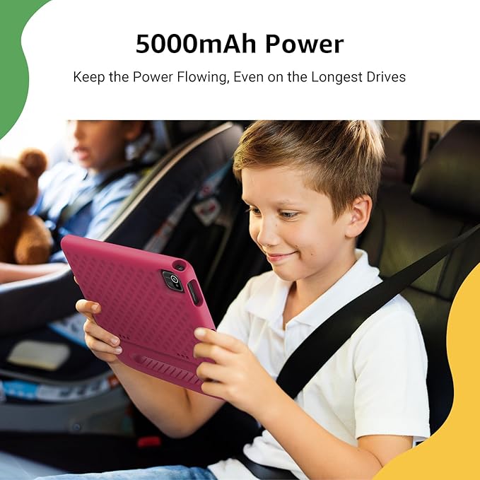 ApoloSign Kids Tablet 2025, 10.1 inch Tablet for Kids, Octa-core, 6 GB RAM, 64GB ROM Tablets for Toddlers with Parental Control, 8-hr Battery, Wi-Fi6, BT5.0, Droop-Proof Case (Pink)