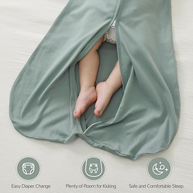 JELLYMONI Baby Sleep Sack 18-24 Months 100% Cotton Wearable Blanket, 0.5 TOG Soft Lightweight Toddler Sleeping Sack 3 Pack 2-Way Zipper Newborn Sleep Sacks