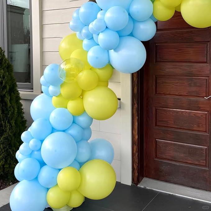 140pcs Light Blue Round Balloons Different Sizes 18 12 10 5 Inch Latex Balloons for Arch Decoration Party Balloon Kit for Graduation Birthday Party Wedding Balloon Baby Shower Decoration