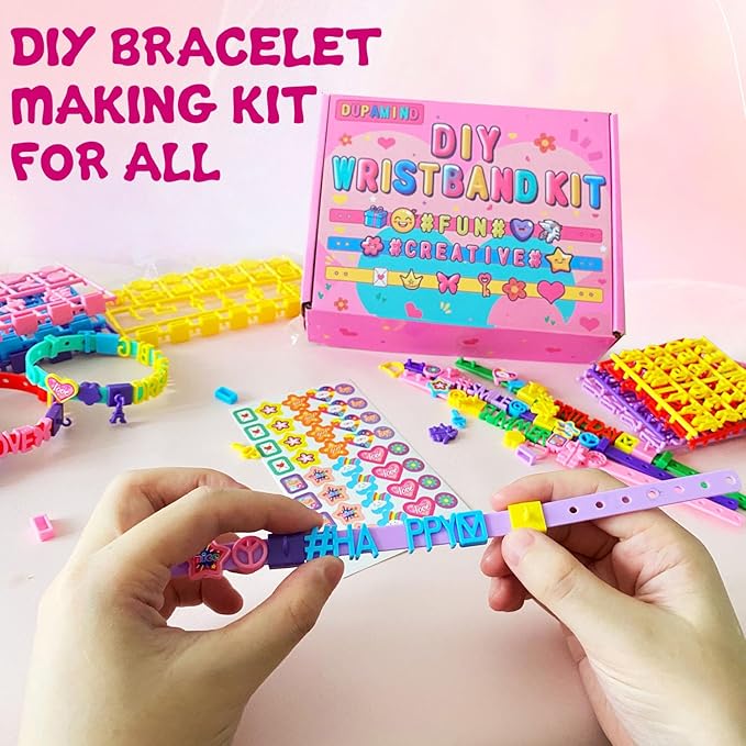 Friendship Bracelet Making Kit for Girls, Art & Craft Kits for Kids, DIY Jewelry Making with Charm & Stickers, Birthday Gifts for Ages 5-12, Toys for Ages 5, 6, 7, 8, 9, 10, 11, 12 Years Old