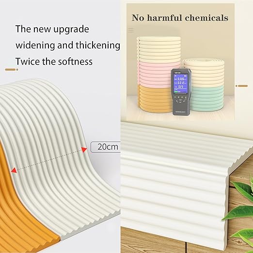 Bunk Bed Ladder Pads,Traction Treads for Stair Steps,Self-Adhesive Bunk Bed Ladder Cover Foam Padding,Soft Extra-Wide Edge Protector,Furniture 6.5 Ft Rice White