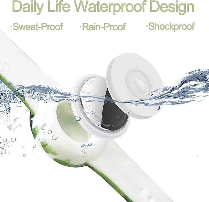 2 Pack Waterproof Bracelet for AirTag Kids, Hidden Printed Wristband for Apple Air Tag, Silicone Holder for AirTag GPS Tracker Case for Band for Child Toddler, Secure Anti-Lost Protection(Camouflage)