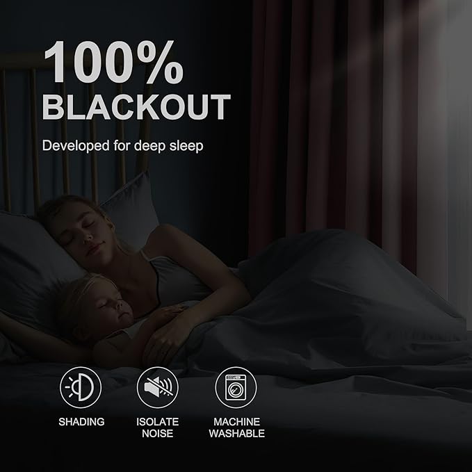 NICETOWN Pink Blackout Curtains 84 Inches Long for Girls Bedroom, 100% Blackout Thermal Insulated Window Drapes Room Darkening Curtains for Baby Nursery with Grommet Top, 52" W, 2 Panels