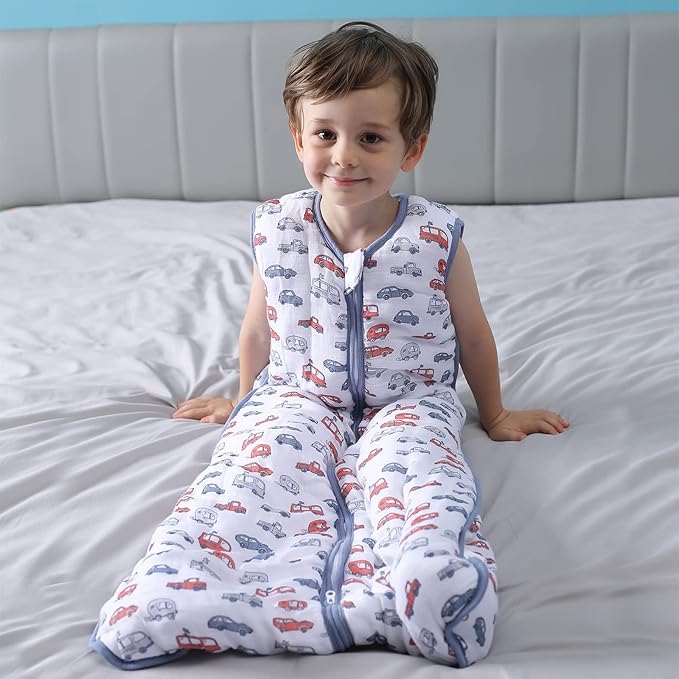 Toddler Sleep Sack, 70% Rayon from Bamboo and 30% Cotton Baby Wearable Blanket Winter 2.5 TOG Sleeping Sacks Warm Car(2-4T)