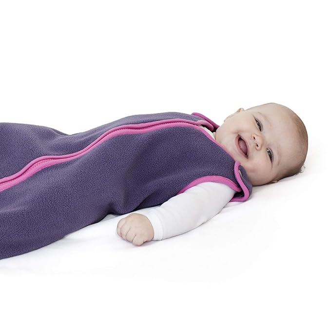 baby deedee Sleep nest Fleece Baby Sleeping Bag, Purple Rain, Small (0-6 Months)