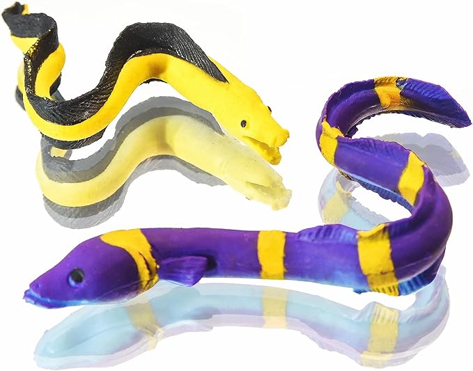 10PCS Sea Animal Figurines Bath Toys, Color Changing Ocean Fish Toys, Stretchy Realistic Animal Set, for Kids 3 and Up, for Themed Parties, Cake Topper, Classroom Rewards, Goodie Bag Filler