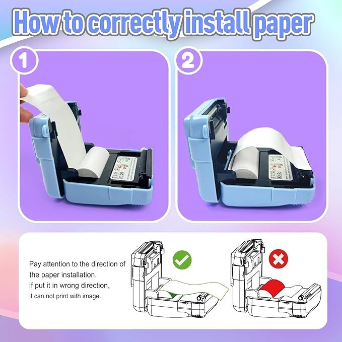 Instant Print Camera for Kids, Christmas Birthday Gifts Girls Boys Age 3-12, HD Digital Video Cameras Toddler, Portable Toy 3 4 5 6 7 8 9 10 Year Old Girl with 32GB SD Card-Pink