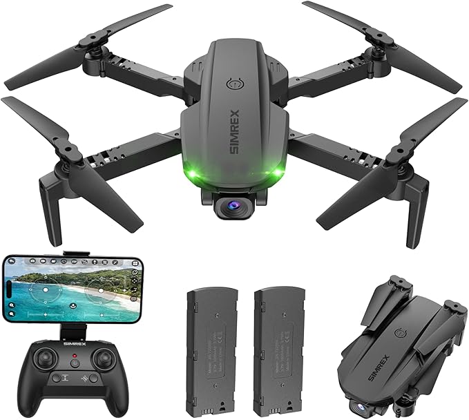 Drone With Camera 1080P for Kids And Adults, RC Quadcopter with Altitude Hold, Mini Drone With One Key Start, Waypoint Fly, Headless Mode, 3D Flip, 3 Speeds, Remote Control Drone for Beginners