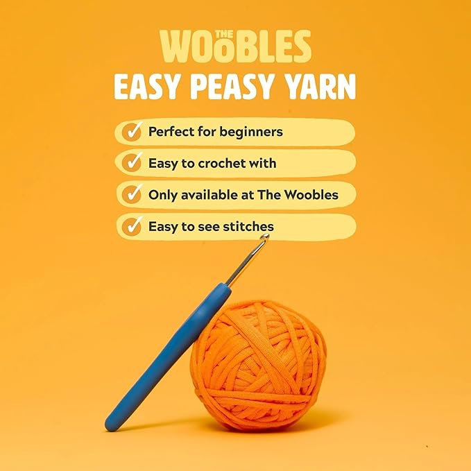 The Woobles Minecraft Crochet Kit – Beginner Crochet Kit for Adults & Kids, Easy Knitting Kit with Woobles Yarn, DIY Crafts, Crochet Animals, Minecraft Toys, Gift for Gamers & Crafters (Bee)