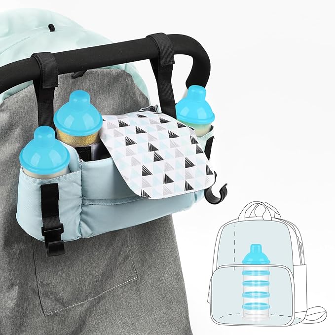 Accmor Formula Dispenser On The Go, 5 Compartments Stackable Formula Container for Travel, Baby Milk Powder Kids Snack Container, BPA Free