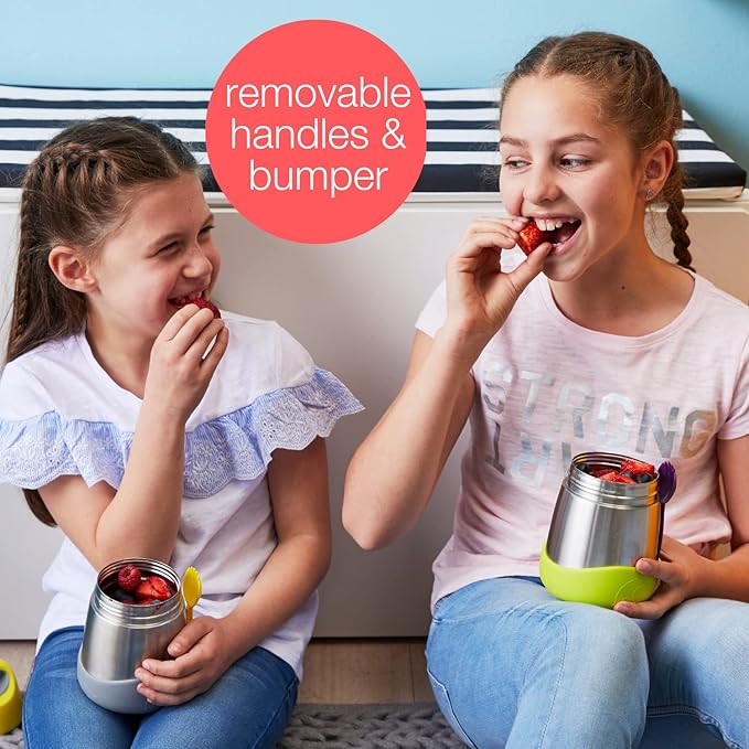 b.box Insulated Food Jar with Spork for Toddlers | Easy Open Container for Toddlers | Stainless Steel, 5hrs + of Perfect temperatures | Dishwasher Safe, BPA Free (Passion Splash, 11 oz)