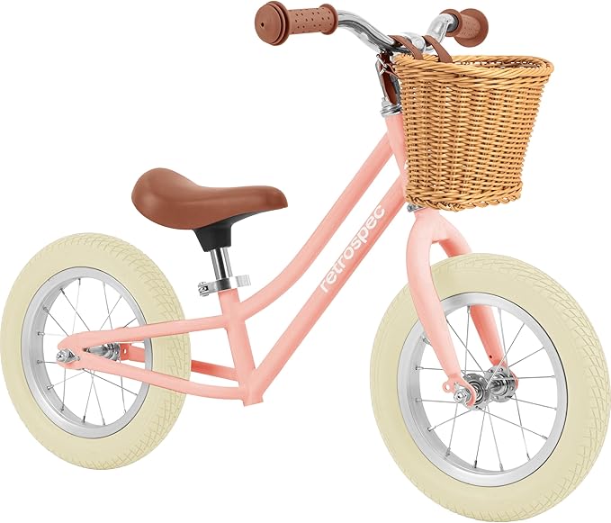 Retrospec Baby Beaumont Kids' Balance Bike for Toddlers, No Pedals, Cushioning Air Filled Tires for Boys and Girls Ages 18 Months - 3 Years, with Adjustable Seat Height