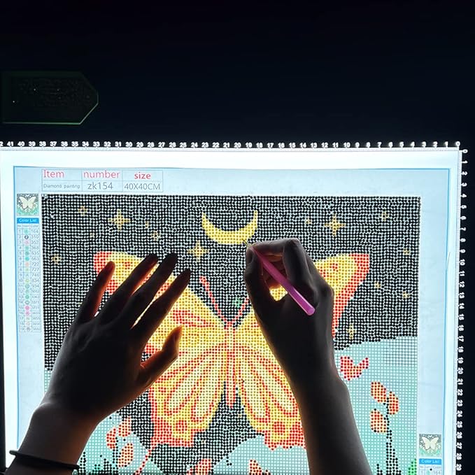 HSK A4 LED Light Box Light Pad Lock/Unlock Modes Touch Dimmer Button Dimmer 5 Level Brightness Led 7000 Lux for Tatoo,Trace, Drawing,Animation, Sketching,Diamond Painting