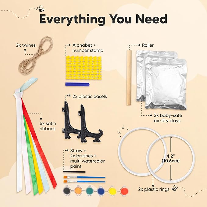 Baby Hand and Footprint Kit Girls, Boys - Personalized Baby Footprint Ornament Kit, Newborn Keepsake Gifts for New Mom, Easy to Use Handprint Makers, Cute Shower Gifts (Squash,Multi-Colored)