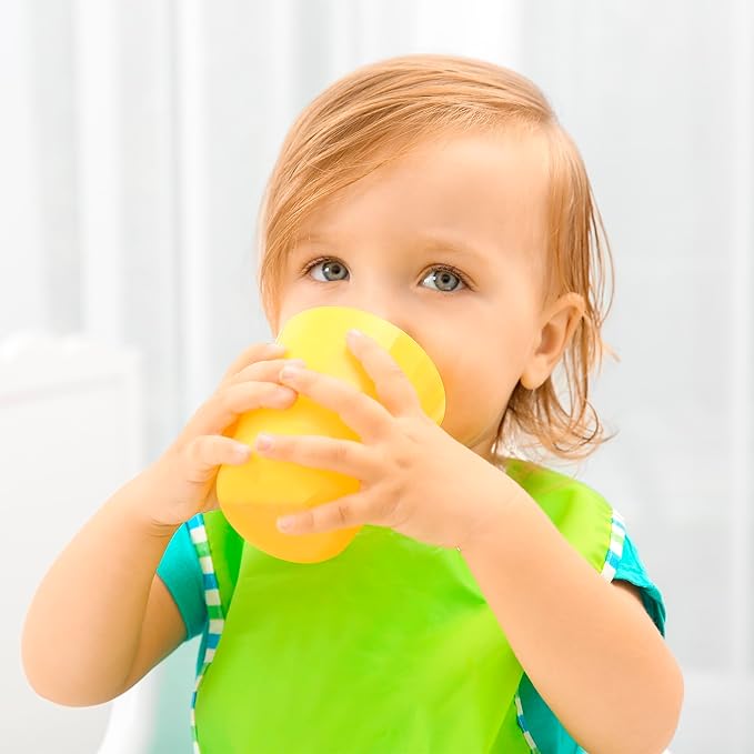 Avanchy Silicone Training Cup – 12 oz Open Cup for Toddlers and Infants – Ideal for Baby Led Weaning and Transitioning from Bottles, Orange