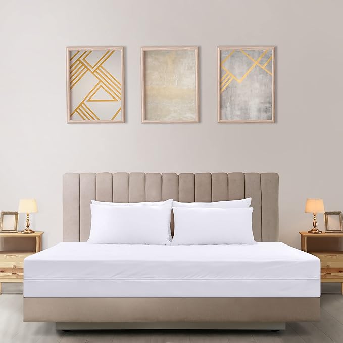 Utopia Bedding Zippered Mattress Encasement Queen Size (Pack of 2), 100% Waterproof, Dust Mite and Bed Bug Proof Mattress Protector, Absorbent 6-Sided Mattress Cover