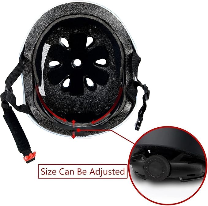 Adjustable Kids Helmet with Knee Pad, Elbow Pads & Wrist Guards - Toddler Bike Helmets for Ages 3-5, 5-8, 8-14 Years - Perfect for Skating, Biking, Cycling, and Skateboard - for Boys and Girls