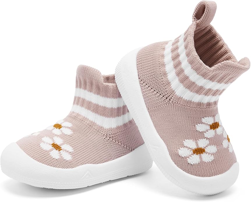 Engtoy Baby Shoes & Socks - Non-Slip Breathable Slippers with Soft Rubber Sole - Baby Boys & Girls Slip On Sneakers