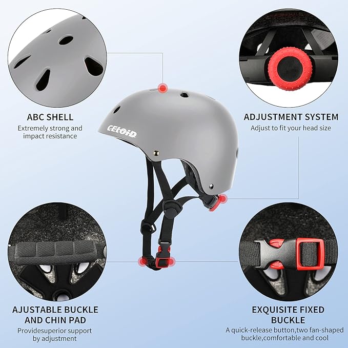 Kids Bike Helmet,Toddler Skateboard Helmets for Ages 2-3-5-8-14 Years Boys Girls，Adjustable Multi-Sport Bicycle Skateboarding Football Roller Skating Scooter Rollerblade Balance Bike Helmet
