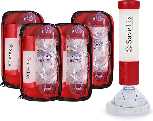 Anti-Choking Device 4 Pack – Portable Airway Suction Device & First Aid Kit for Adults & Children – Lightweight & Compact Emergency Solution for Home, Car & Travel