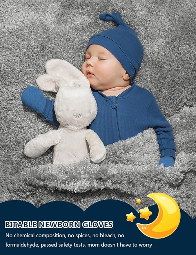 Cute Baby Mittens Newborn, No Scratch Baby Boy Mittens, Baby Girl Hat Gloves for Toddlers, Infant, Newborn