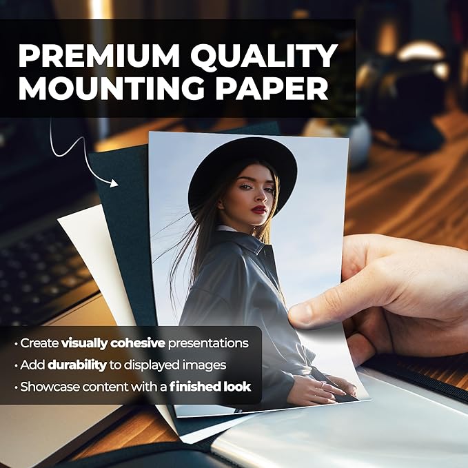 Dunwell Small Photo Album 5x7 (2-Pack, Black), Mounting Paper 5 x 7 Photo & Art Portfolio Presentation Binder, 24 Sleeves Displays 48 Pages, Professional Picture Book for 5x7 Artwork, Postcards