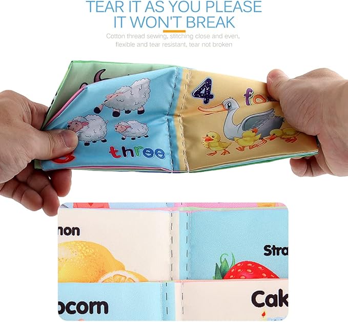 Baby Books, Soft Baby Book,Cloth Baby Books,Baby Books 0-6 Months, Cloth Baby Books,Infant Books,Soft Books for Babies,Best Baby Books, Pack of 6 Books for Baby,Size: 4x4 inch,Soft Baby Book