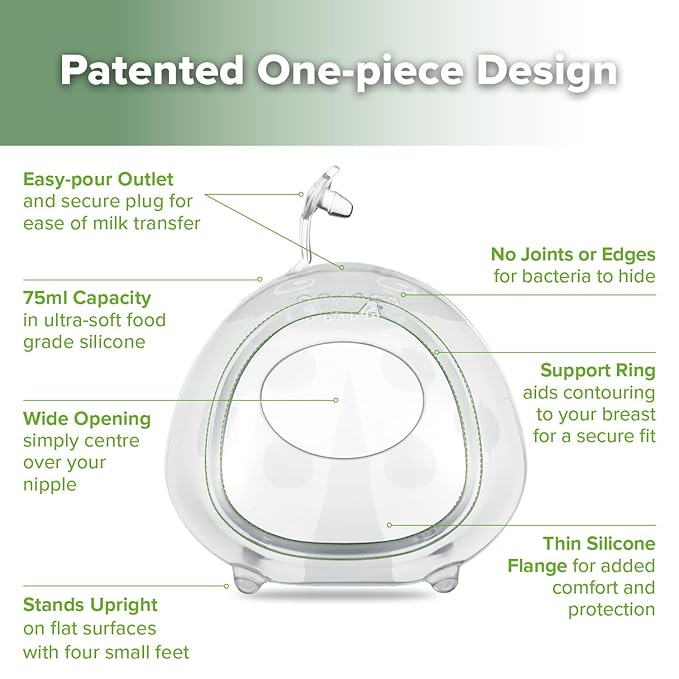 haakaa Ladybug Silicone Breast Milk Collector - Breast Shells Nursing Cup for Breastfeeding, Protect Sore Nipples, Extra-Soft and Reusable, 2.5oz/75ml, 1PC