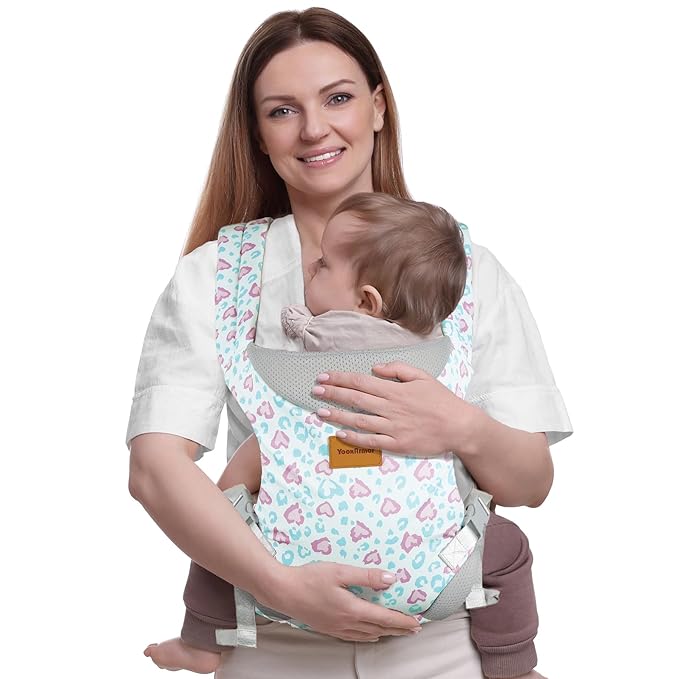 Baby Carrier Newborn to Toddler, Ergonomic Adjustable Toddler Carriers for 7-66 Lbs, Cozy Lightweight Infant Carrier with Neck Support, Baby Holder Carrier with Lumbar Support for Mom Dad