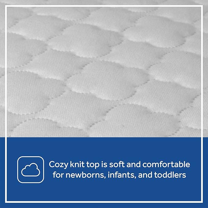 Sealy Baby Stain Protection Waterproof Crib Mattress Protector Cover, Fitted Toddler Bed Pad, Protective Sheet for Boys and Girls Bedding, Noiseless & Machine Washable/Dryer Friendly 52x28 - White