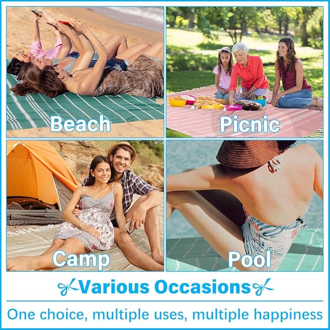 Oversized Turkish Beach Towel Blanket XXL Cotton Sandproof Towels Boho Woven Extra Large Big Sand Free Giant Throw Thick Blankets Huge Quilt XL Picnic Camping Necessities Cloud For Adult Gifts Beige