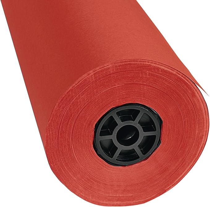 Colorations DSRE Dual Surface Paper Roll, Scarlet Red,, 36" x 1000' (1 Roll)