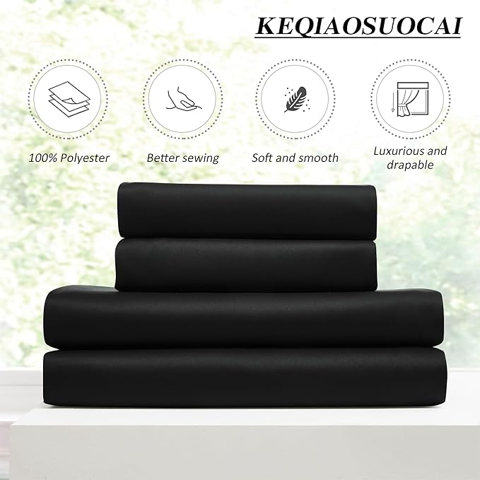 KEQIAOSUOCAI Extra Wide Black Pinch Pleated Curtains 100 x 95, Thermal Insulated Noise Cancelling Living Room Drapes 95 Inches Long, Patio Sliding Glass Door Window Curtain 2 Panels