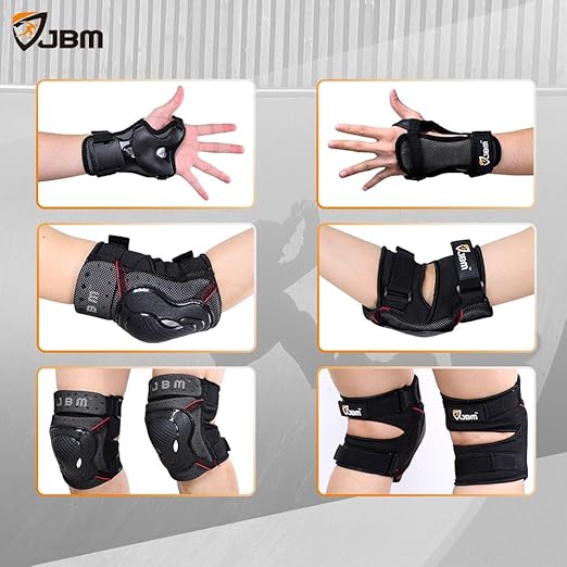 JBM Kids Child 3-8 Years Bike Knee Pads and Elbow Pads with Wrist Guards Protective Gear Set for Biking, Riding, Cycling Scooter, Skateboard