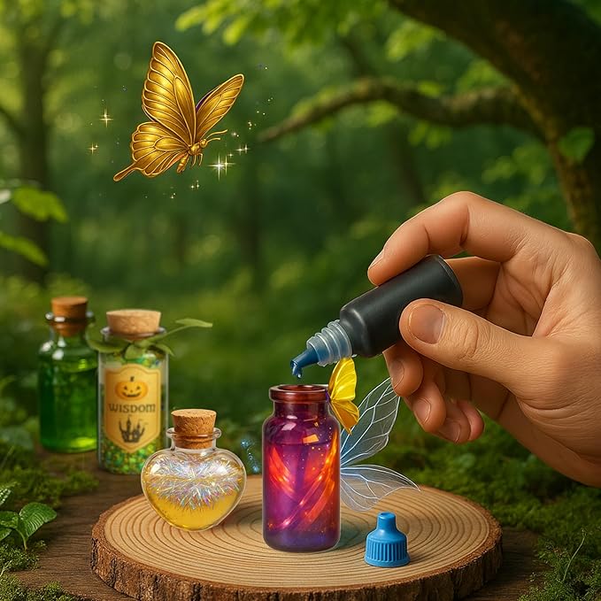 AMIZEY Fairy Potion Kit for Kids with Crystal Growing Toy - 20 Bottles - Gifts for Girls Ages 6-12