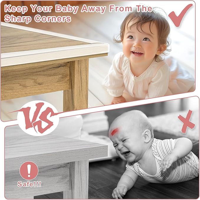 100% Silicone Corner Protectors,Corner Protector Baby Proofing,Soft Edge Protector,Furniture Corner Guard & Edge Safety Bumpers with Strong Adhesive for Furniture&Sharp Corners