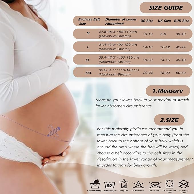 Belly Bands For Pregnant Women - Maternity Belt Pregnancy Support - Breathable Abdominal Binder, Back Support, Multiple Sizes And Colors For All Stages Of Pregnancy & Postpartum