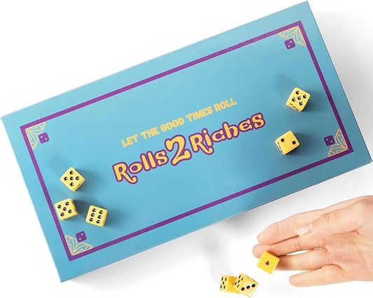 Award-Winning Board Game for Families – Rolls 2 Riches | Fast-Paced Dice, Card & Strategy Game for Kids & Adults | Perfect for Parties, Travel, Camping, Game Nights & Outdoor Summer Fun