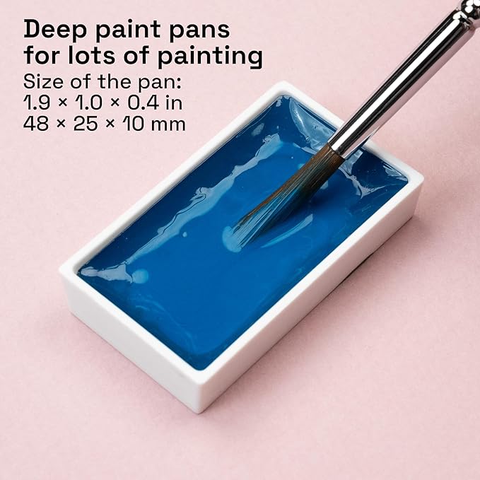 ARTISTRO Professional Watercolor Paint Set for Adults - 12 Pigment-Rich Colors, XL Pans, ASTM-I Lightfastness, High Tinting Strength Watercolor Set for Professionals made by professionals